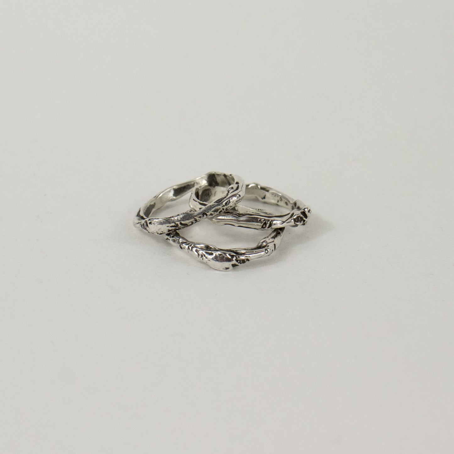 Melted 10k gold thin band also available in sterling silver handmade and finished in our Catskills store-studio