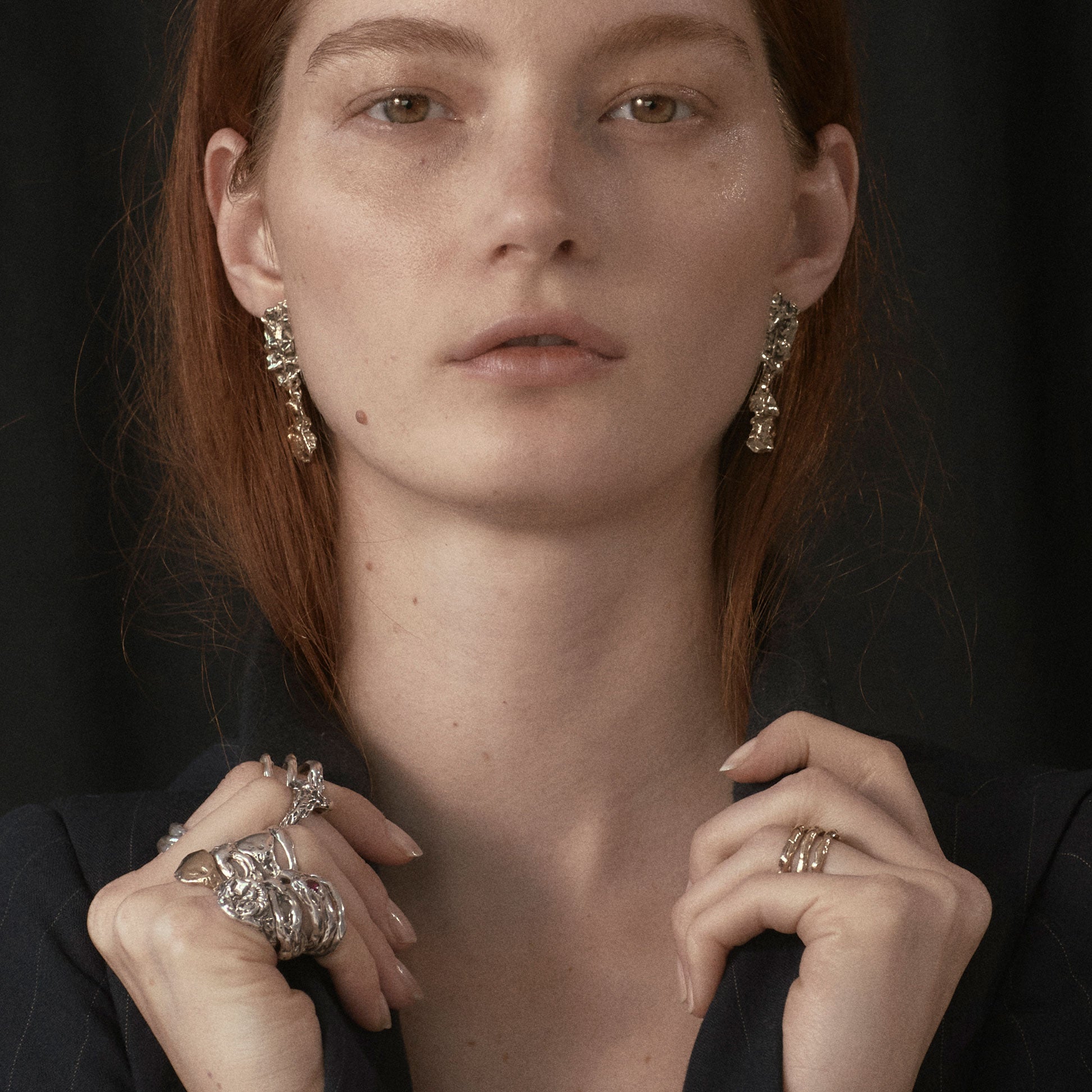 Melted 10k gold band also available in sterling silver handmade and finished in our Catskills store-studio