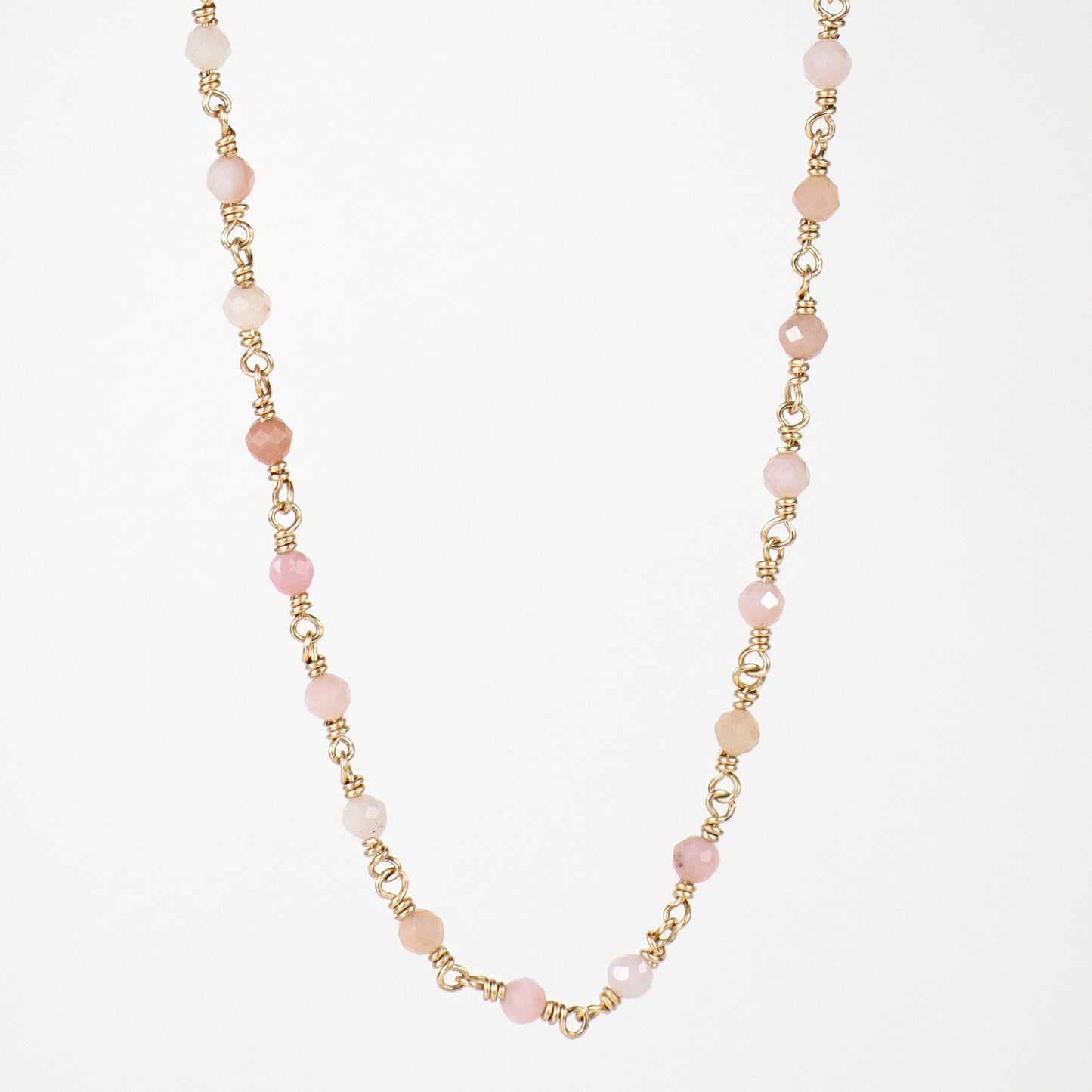 HAND-BEADED GOLD FIGARO NECKLACE