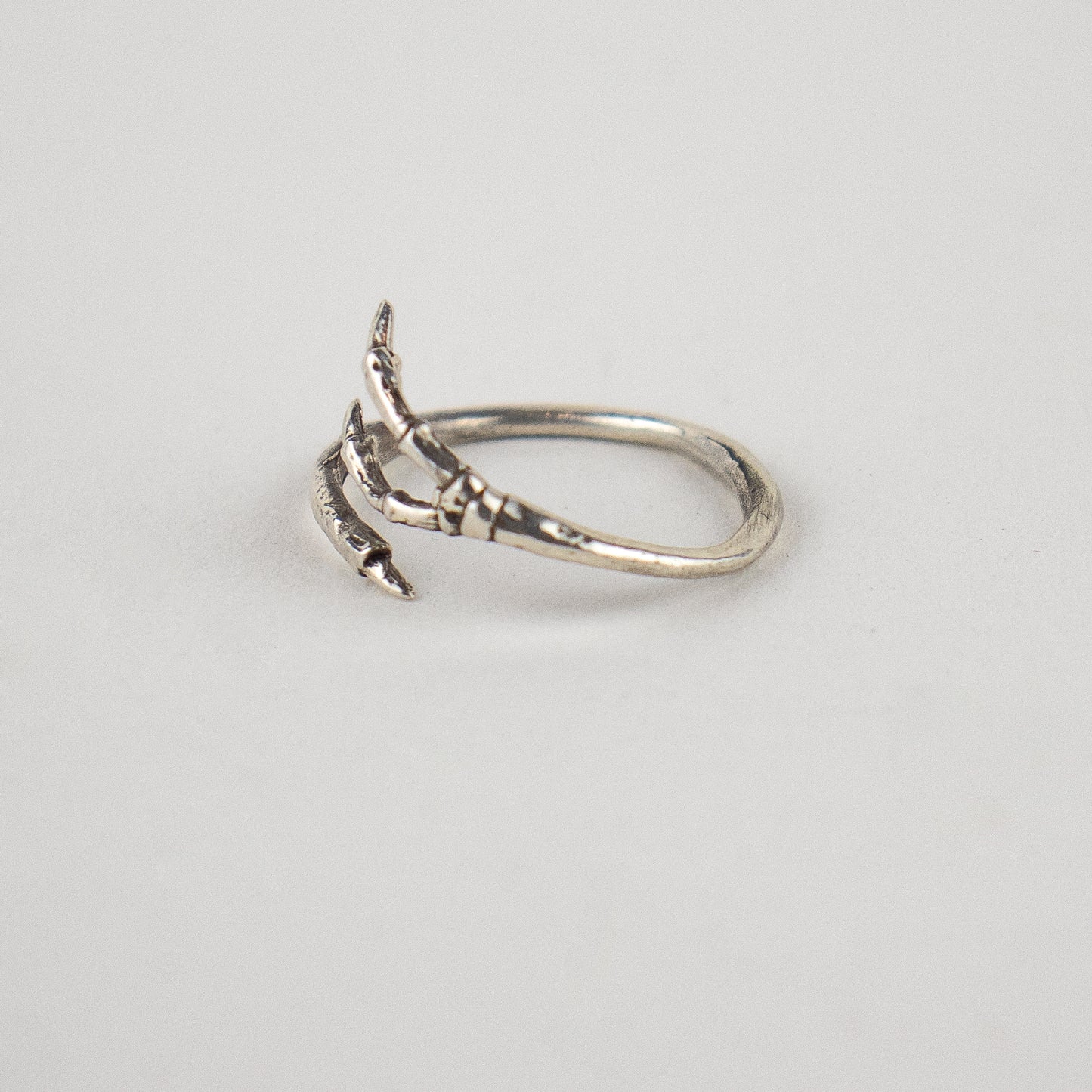 Solid reclaimed&nbsp;sterling silver double-branch wraparound ring adjustable for sizes 5.5 - 7 handmade and finished in our Catskills store-studio by Icelandic designer, Johanna Methusalemsdottir.