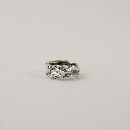 Sterling silver melted lace ring handmade and finished in our Catskills store-studio