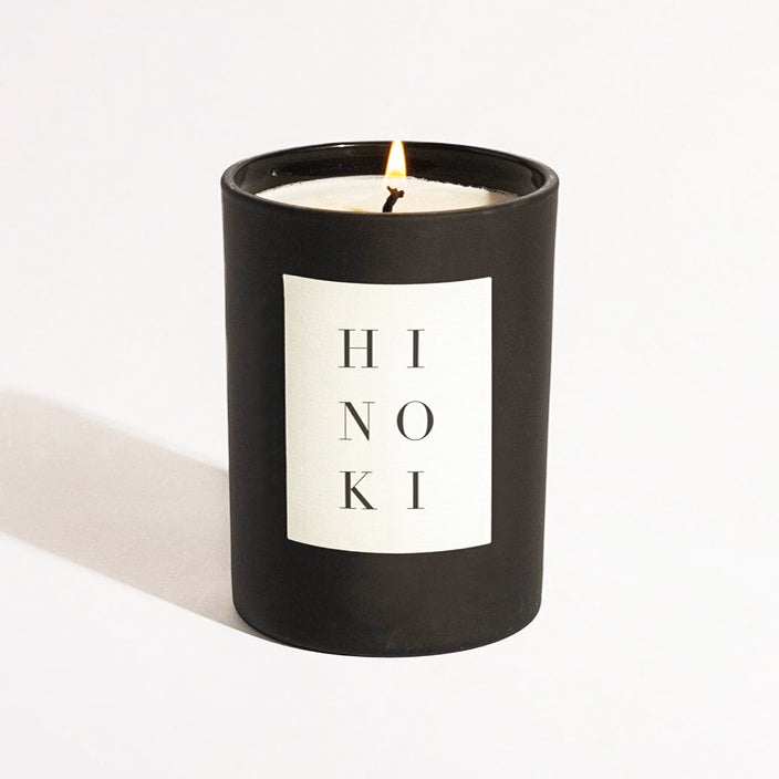 Hinoki comes from the Japanese cypress and has a rich citrus aroma with cashmere woods and cedar leaf above a heart of orris, redwood bark, and cardamom grounded by the base of sandalwood. A woodsy, deep, calming take on a stroll in Kyoto after the rain. Made in Brooklyn with 100% soy wax and vegan, cruelty-free, phthalate-free, and petroleum-free. 10 ounces and burns up to 70 hours.