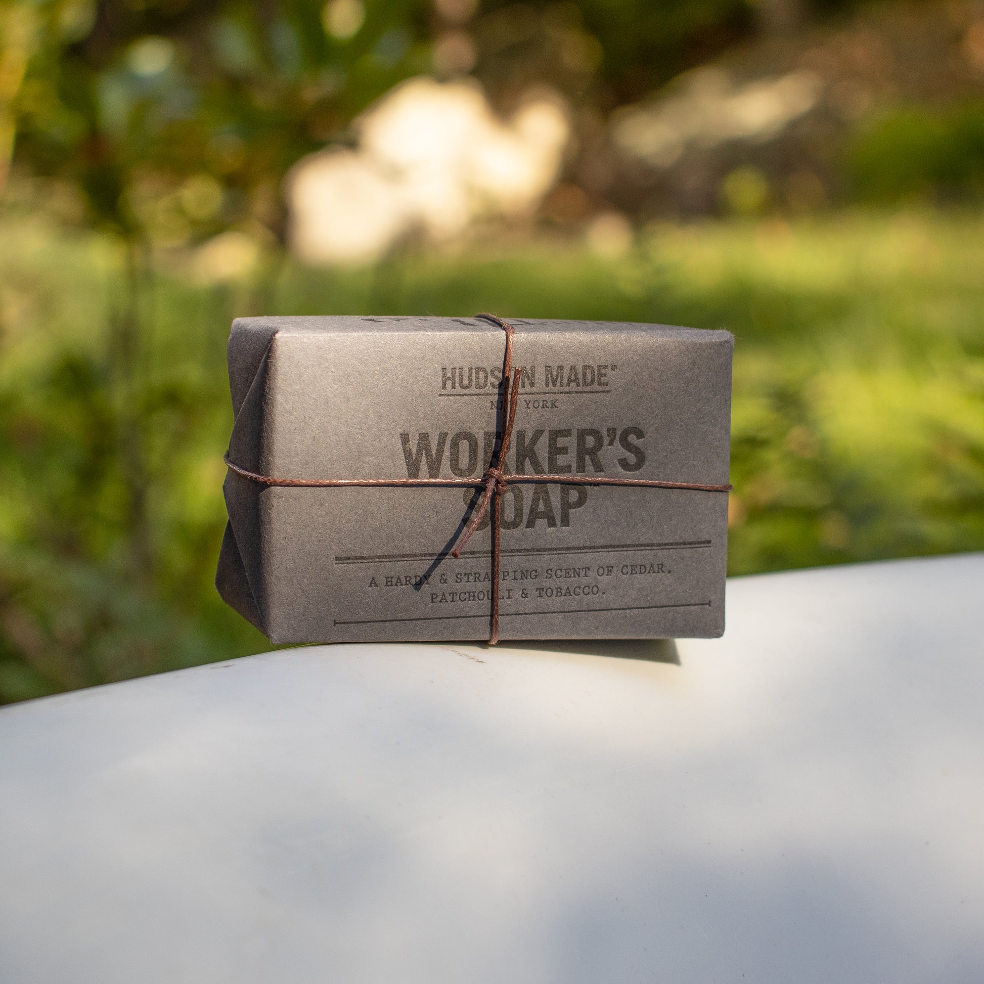 Handcrafted in the Adirondacks, Worker's Soap provides your hands with a heavy-duty, capable clean and natural pumice makes it perfectly suited for scrubbing tough spots like elbows and feet with aromas of tobacco, cedar and patchouli. 4.0 oz. bar wrapped in letter-pressed paper.