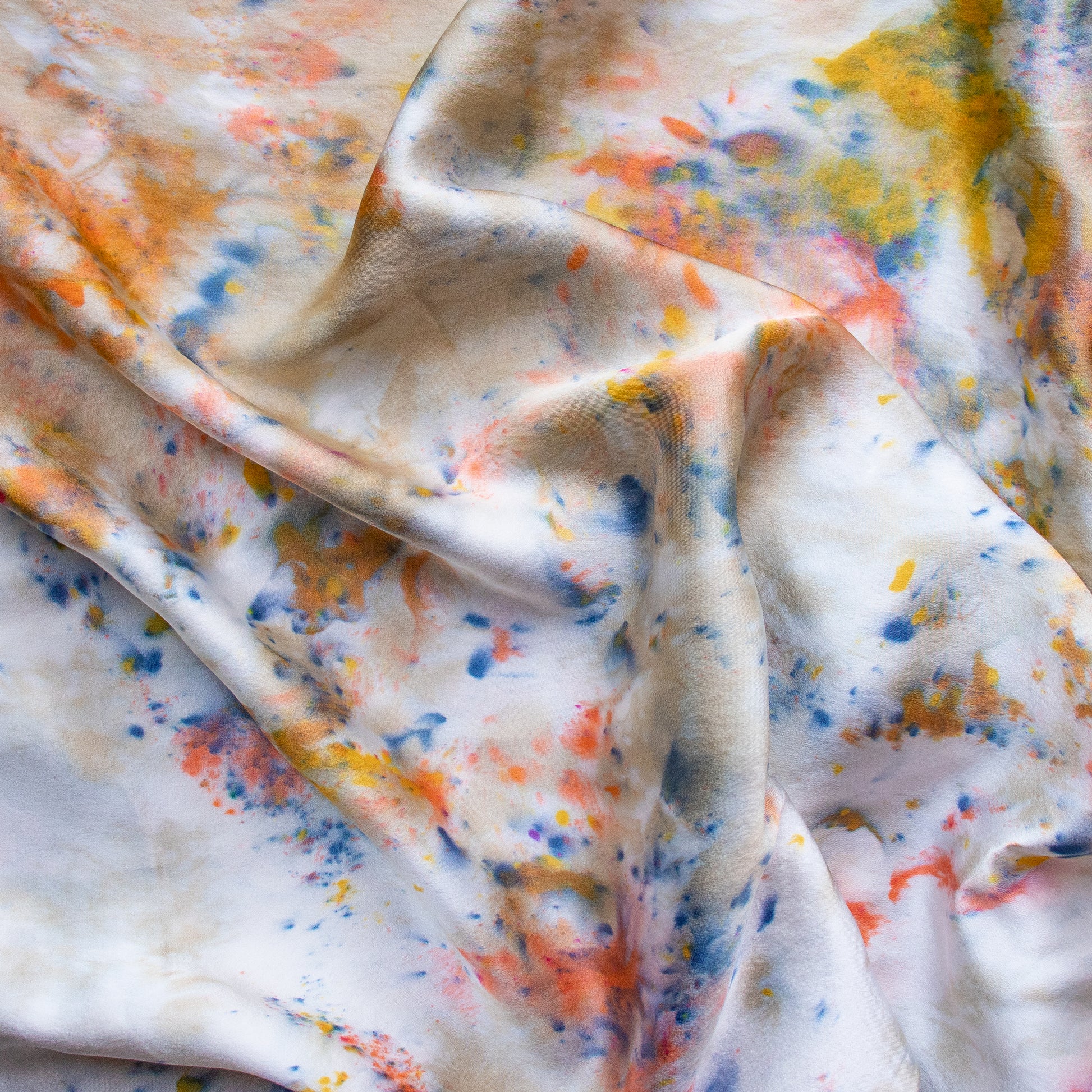 100% silk pillowcases hand-dyed by us. Not only luxurious, but good for the health of your skin and hair as silk is less apt to absorb moisture or to bunch which helps reduce wrinkles and split ends bridging the divide between beauty and wellness.